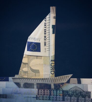 Origami Geldschein Segelschiff (*)