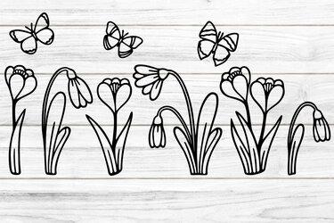 Spring Flowers Plotterdatei SVG DXF FCM - Plotting