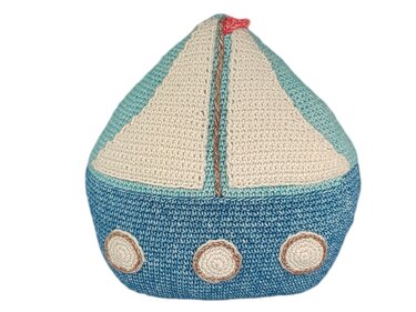 crochet pattern boat  in 1 piece