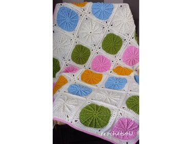 Crochet pattern circle afghan - baby blanket - blanket