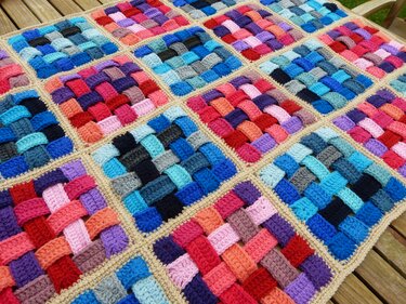 crochet pattern, woven afghan, crochet blanket pattern, baby blanket