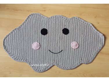 crochet pattern cloud carpet, cloud rug, crochet carpet, crochet rug, cloud
