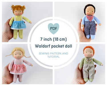 Waldorf pocket dol 7 inch (18 cm) tall - Sewing