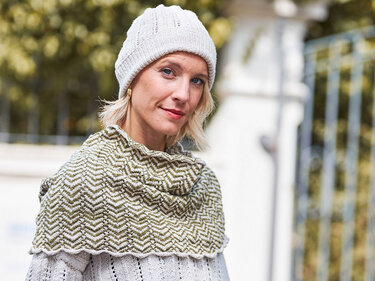 LOOP UND MÜTZE GREAT OLIVE - Stricken