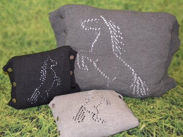 Strickanleitung Kissen "Pferd"