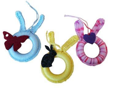 Osterhasen Anhänger - Häkeln