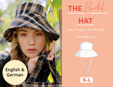 Sewing pattern bucket hat, X-L, Easy with video tutorial