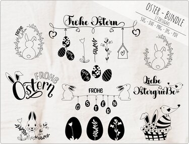 Plotterdatei Ostern svg Häschen Osterhase - Plotting