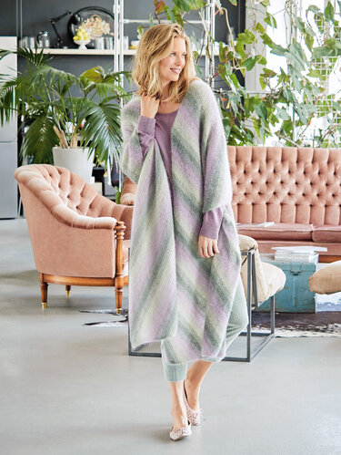 Diagonal gestrickter Schal - Stricken