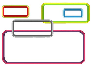 Stickdatei - Rechteck Rahmen mit doppeltem Rand in 13 Größen - Sticken