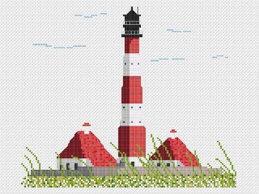 cross stitch pattern lighthouse Westerheversand PDF download - Embroidery