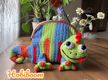 Chameleon colorful purse bag from Hobiboom - Crochet