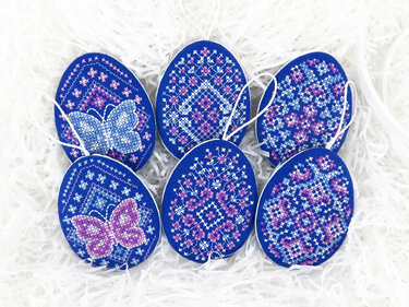 Osterdeko mit Kreuzstickerei – Kreuzstichvorlage und Nähanleitung