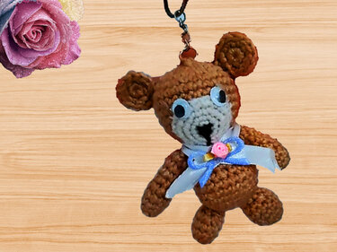 Crochet Teddy Bear Keychain Pattern PDF + Video Tutorial – nontycrochet