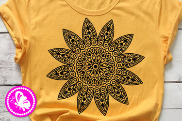 Sunflower Mandala cut file svg png. Flower print. Digital downloads - Crafts