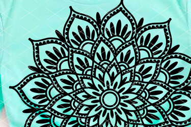 Mandala Yoga print Lotus flower. Design for scrapbooking, print on paper - Plotting