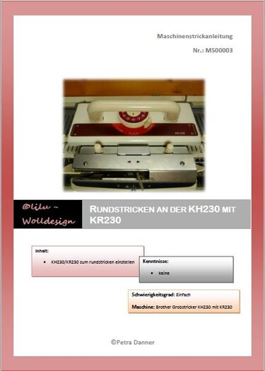 Rundstricken an der KH230 mit KR230