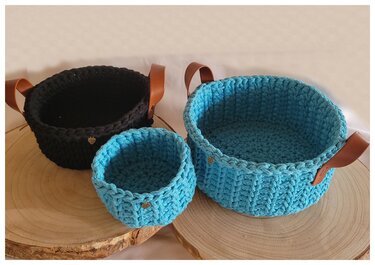 Christels Körbe mit Macramé häkeln