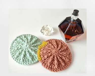 Mint & Chocolate Face Scrubbies - Crochet Pattern