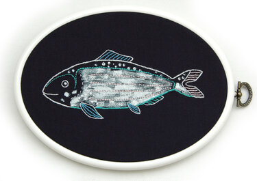 Embroidery Pattern Fisch Beginner