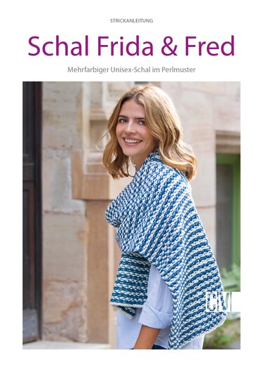 Mehrfarbiger Unisex-Schal im Perlmuster Strickanleitung // PDF-Anleitung