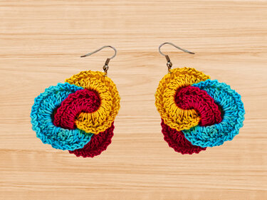 Crochet circle Earrings Patter