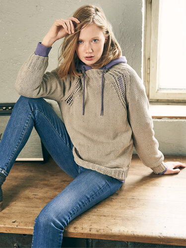 Raglan-Sweater mit dezentem Durchblick