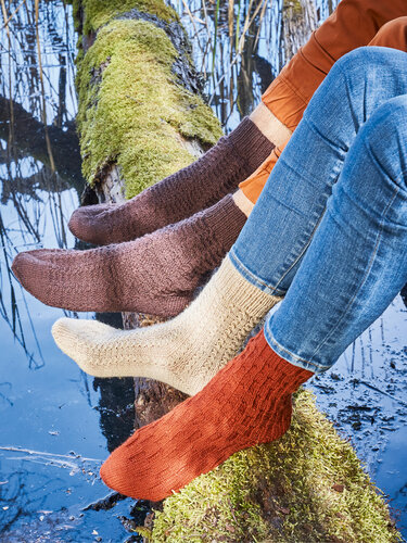 Gemütliche Socken mit unterschiedlichen Strukturmustern - Stricken
