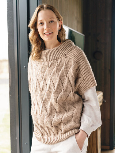 Pullunder im Lochmuster - Stricken