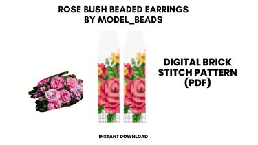 Rose Bush Fringe Earrings Patterns - Crafts