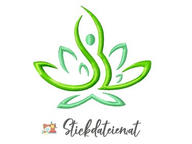 YOGA STICKDATEI, Ästhetische Stickdatei, Digitale Yoga Stickmotive - Sticken