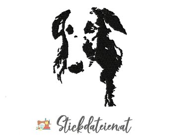 Stickdatei Barsoi, Russischer Windhund Stickdatei 10x10, Maschinensticken