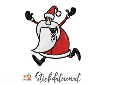 Weihnachtsmann Stickdatei, Weihnachtliche Stickvorlage 10x10 - Sticken