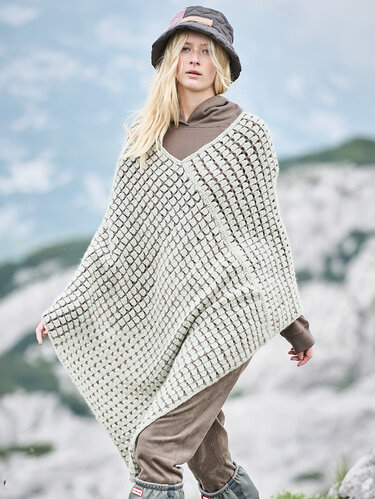 Häkelponcho aus Alpakamixgarn - Häkeln