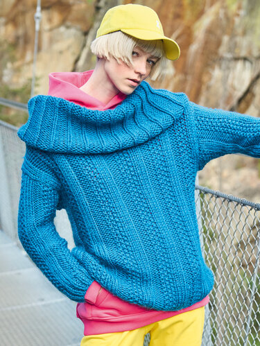 Pulli mit weitem Rollkragen - Stricken