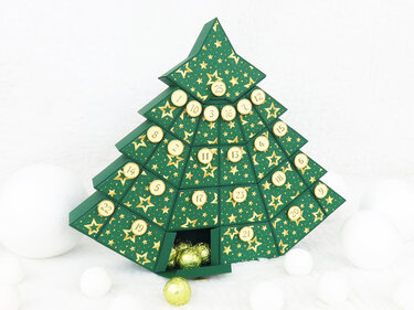 Adventskalender – Weihnachtsbaum – Bastelanleitung und Vorlagen