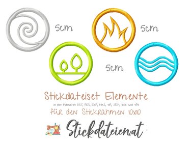 Stickdatei Elemente, Stickdateiset, Maschinensticken, Stickdatei Paket