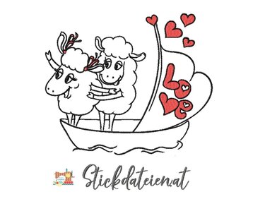 Loveboat Stickdatei, Stickdatei Liebespaar, Titanic Stickvorlage, Hochzeit - Sticken