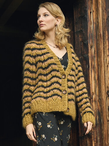 Jacke im Wellenmuster - Stricken