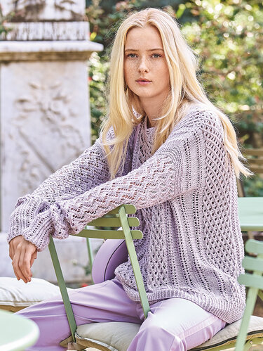 Pulli im Ajourmustermix