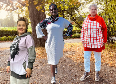 Alea Winterkleid Curvy with asymmetrical collar/hood - Sewing