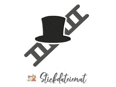 Stickdatei Rauchfangkehrer, Stickdatei 10x10, Glücksbringer Stickdatei