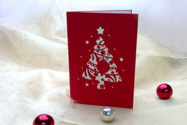 B6 Card christmas tree Plotterdatei SVG DXF FCM - Plotting