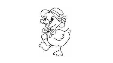 Stickdatei Ente 13x18 Applikation schwarz Frühling Ostern - Sticken