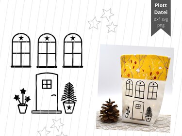 Plotterdatei Haus Fassade Fenster - Plotting