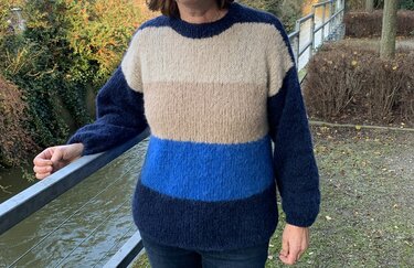 Strickanleitung Pullover Jette Größe 36 – 46 Damenpullvoer