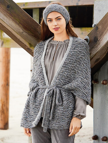 Weste und Stirnband in zweierlei Grau - Stricken