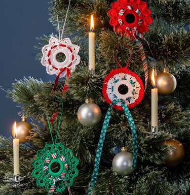 Weihnachtliche Anhänger - Häkeln