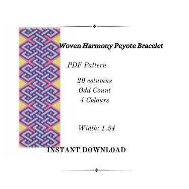 Woven Harmony Peyote Stitch Bracelet - Crafts