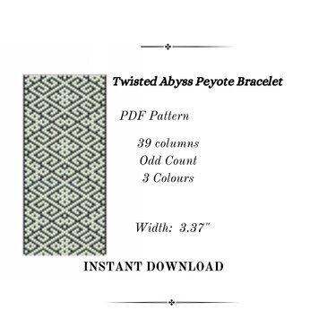 Twisted Abyss Peyote Stitch Bracelet and Brick Stitch Earrings - Crafts